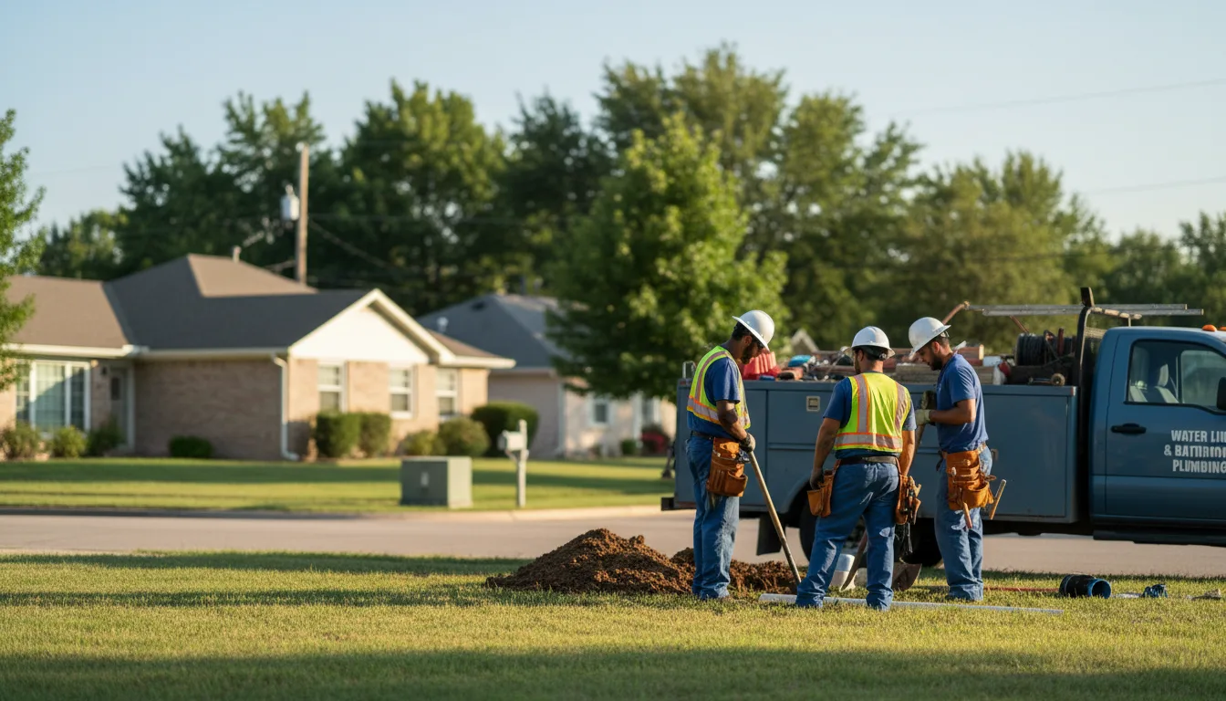 Residential water line and bathroom plumbing service in Grady, NM